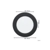 Eglo Infälld Spot Badrumsbelysning Fueva 6 Plast Svart 6.3W 720lm - 827-840-865 CCT