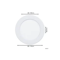 Eglo Infälld Spot Badrumsbelysning Fueva 6 Plast Vit 6.3W 720lm - 827-840-865 CCT
