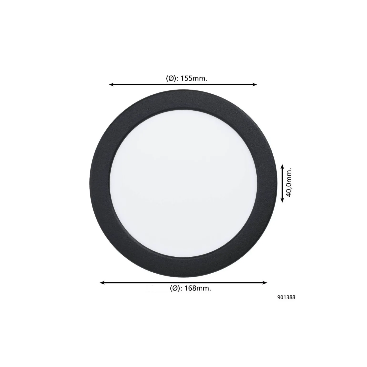 Eglo Infälld Spot Fueva 6 Plast Svart 10.5W 1200lm - 827-840-865 CCT