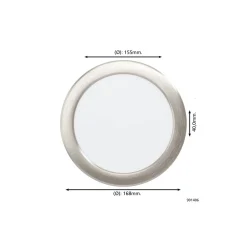 Eglo Infälld Spot Fueva 6 Plast Satin Nickel 10.5W 1200lm - 827-840-865 CCT