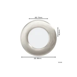 Eglo Infälld Spot Fueva 6 Plast Satin Nickel 3.7W 450lm - 827-840-865 CCT