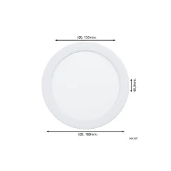 Eglo Infälld Spot Fueva 6 Plast Vit 10.5W 1200lm - 827-840-865 CCT