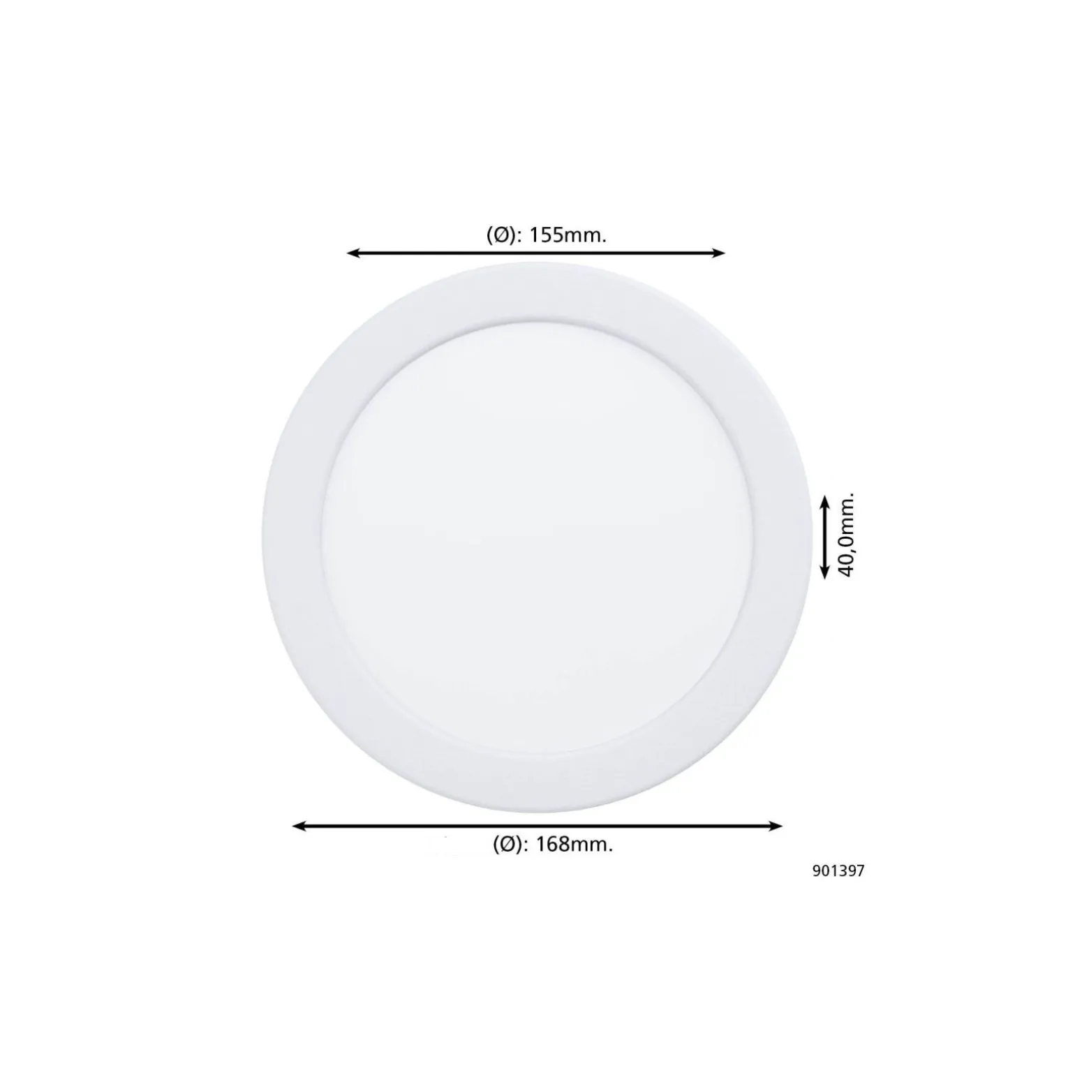Eglo Infälld Spot Fueva 6 Plast Vit 10.5W 1200lm - 827-840-865 CCT