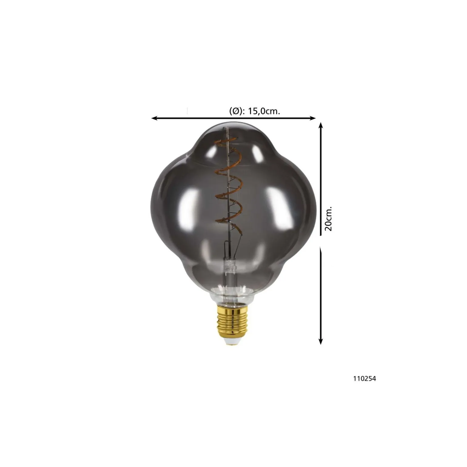 Eglo LED Special E27 Filament Smokey 4W 110lm - 820 Extra Varm Vit | Dimbar - Ersättare 15W