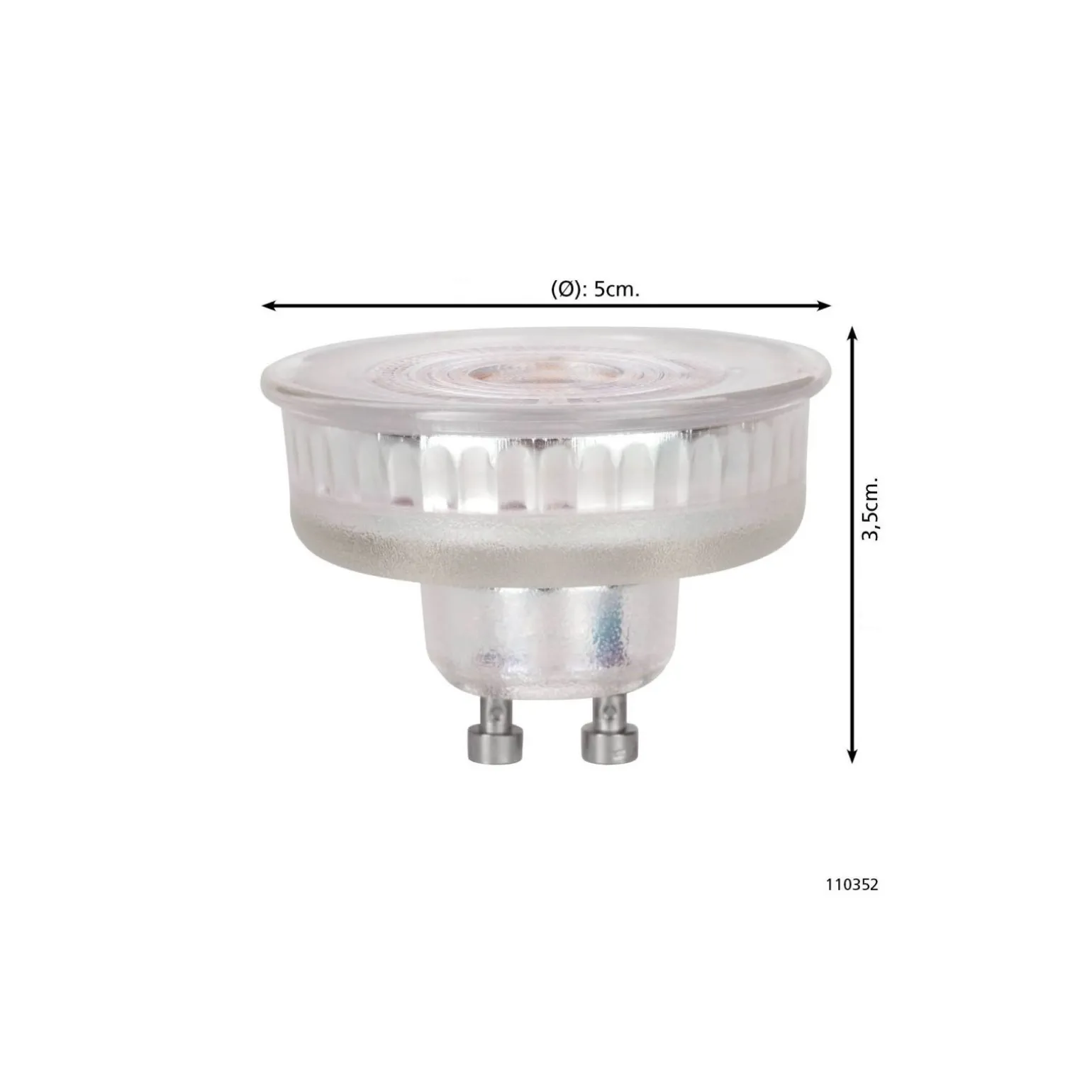 Eglo LED Spot GU10 PAR16 4W 400lm 38D - 840 Kallvit | Ersättare 57W