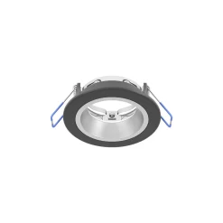 Eglo LED Spot Yebra-Z Plast Svart Silver 4.9W 490lm - 827-865 Justerbar Vit + RGB | 87mm - Utskärning 68mm - IP20 - Zigbee Dimbar