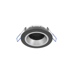 Eglo LED Spot Yebra-Z Plast Svart Silver 4.9W 490lm - 827-865 Justerbar Vit + RGB | 87mm - Utskärning 68mm - IP20 - Zigbee Dimbar