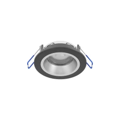 Eglo LED Spot Yebra-Z Plast Svart Silver 4.9W 490lm - 827-865 Justerbar Vit + RGB | 87mm - Utskärning 68mm - IP20 - Zigbee Dimbar