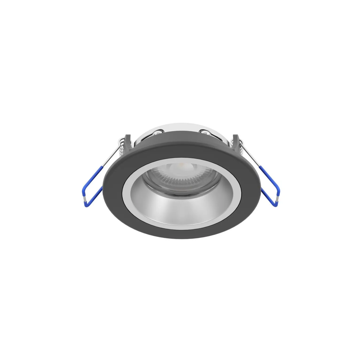 Eglo LED Spot Yebra-Z Plast Svart Silver 4.9W 490lm - 827-865 Justerbar Vit + RGB | 87mm - Utskärning 68mm - IP20 - Zigbee Dimbar
