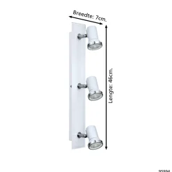 Eglo LED Taklampa Tamara 1 Stål Spot Vit 28W 750lm - 830 Varm Vit | Passande För 3x GU10