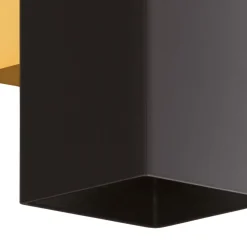 Eglo LED Vägglampa Passa Stål Svart Guld 28W 500lm - 830 Varm Vit | Passande För 2x GU10