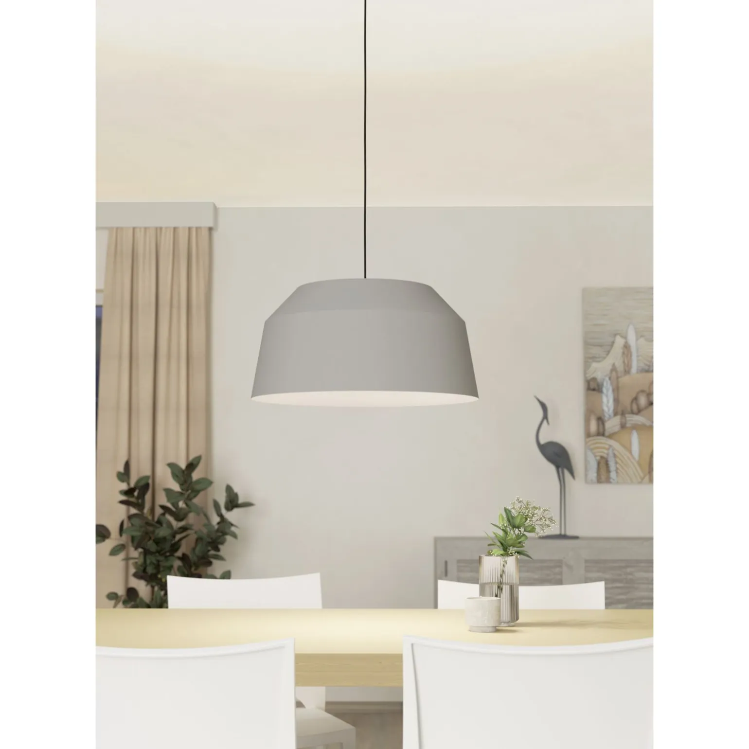 Eglo Pendellampa Contrisa Stål Grå | 520mm - Passande För 1x E27