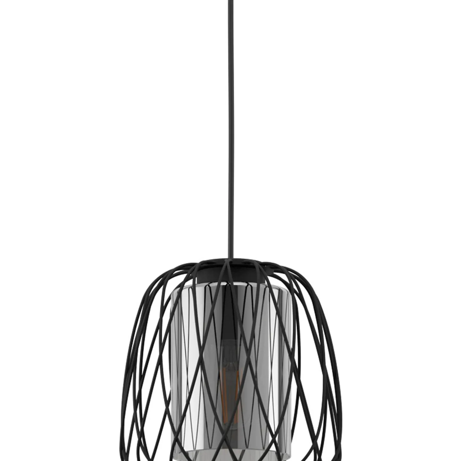 Eglo Pendellampa Floresta Stål Svart | 195mm - Passande För 1x E27