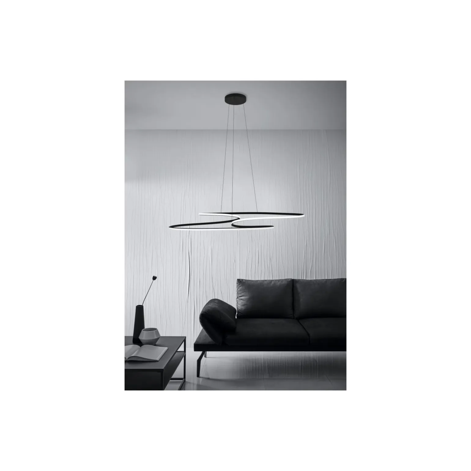 Eglo Pendellampa Gianella Stål Svart 38W 4400lm - 830 Varm Vit | Dimbar