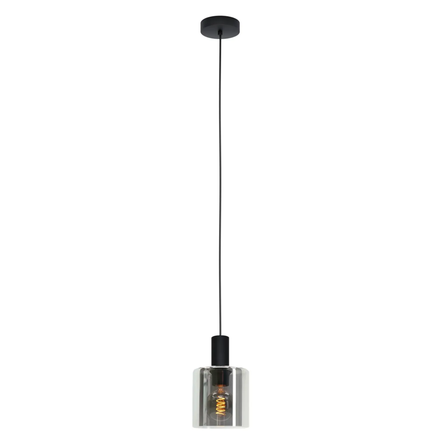 Eglo Pendellampa Gorosiba Stål Svart | 150mm - Passande För 1x E27