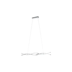 Eglo Pendellampa Lasana 2 Stål Aluminium Krom Vit 35W 5300lm - 830 Varm Vit | IP20