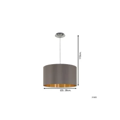 Eglo Pendellampa Maserlo Stål Satin Nickel | Passande för E27