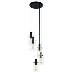 Eglo Pendellampa Montefino Stål Svart | 350mm - Passande För 5x E27