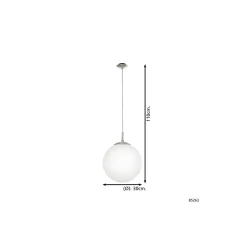 Eglo Pendellampa Rondo Stål Satin Nickel | Passande för E27