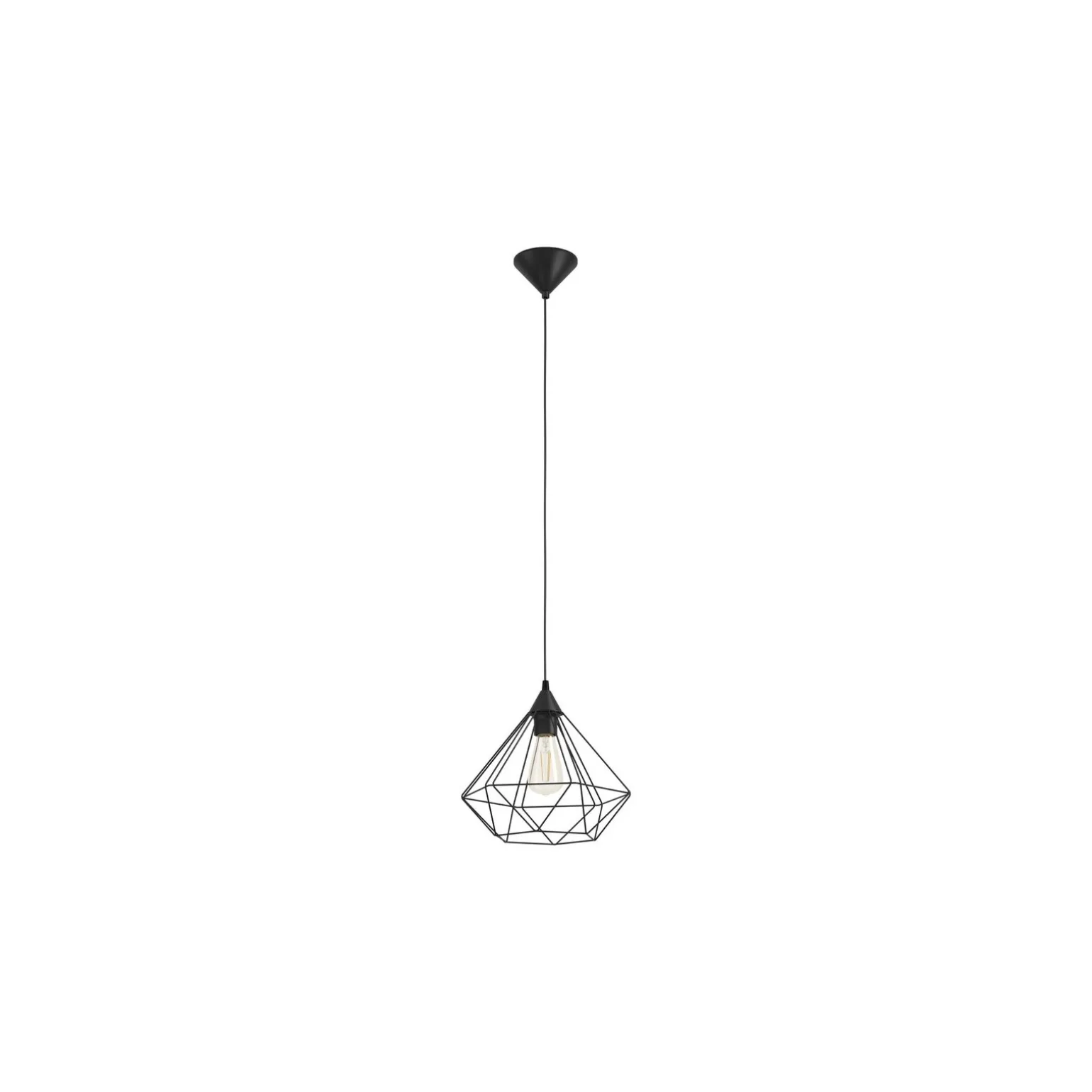 Eglo Pendellampa Tarbes Svart | IP20 - Passande för 1x E27