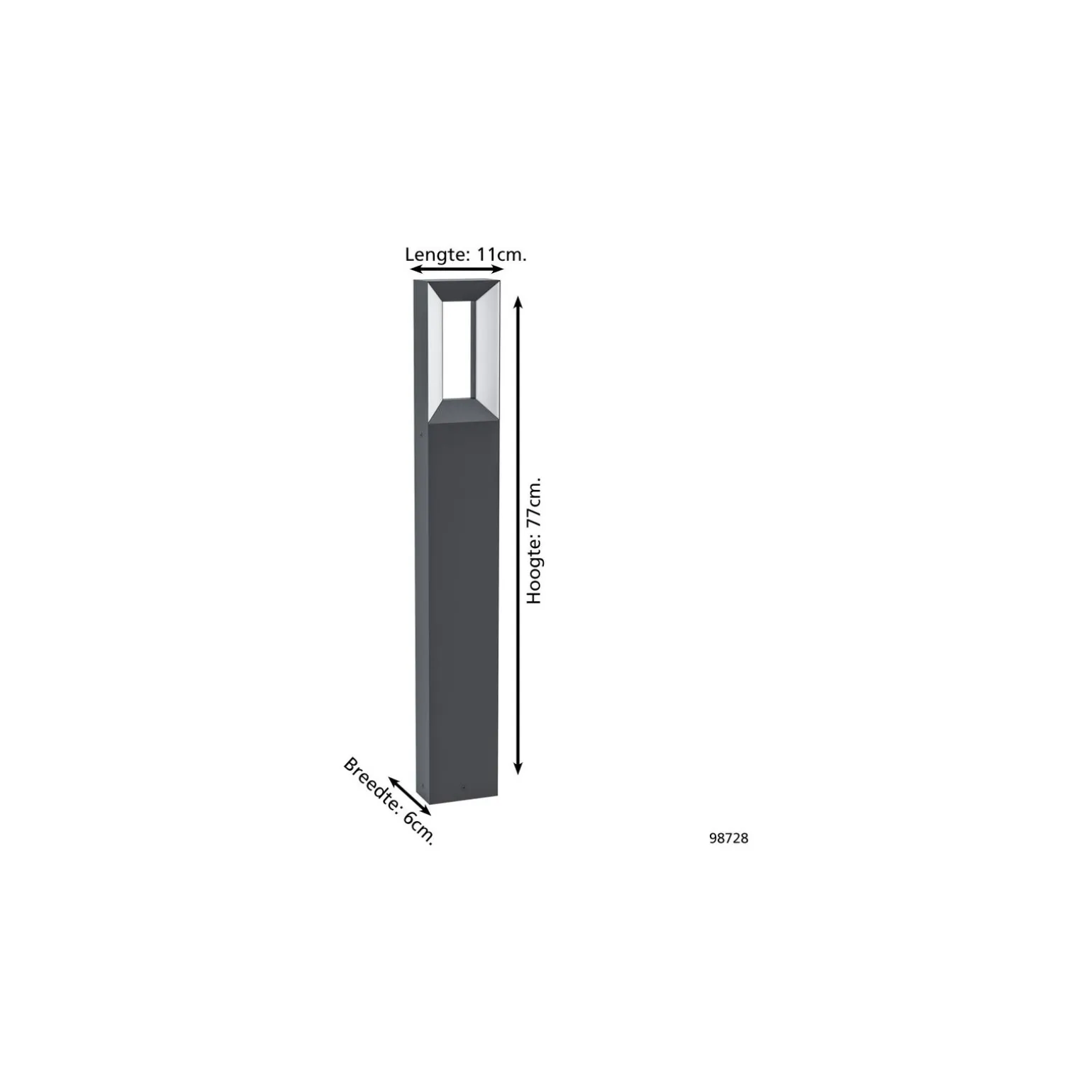 Eglo Piedestallampa Riforano Aluminium Svart 5W 550lm - 830 Varm Vit | IP44