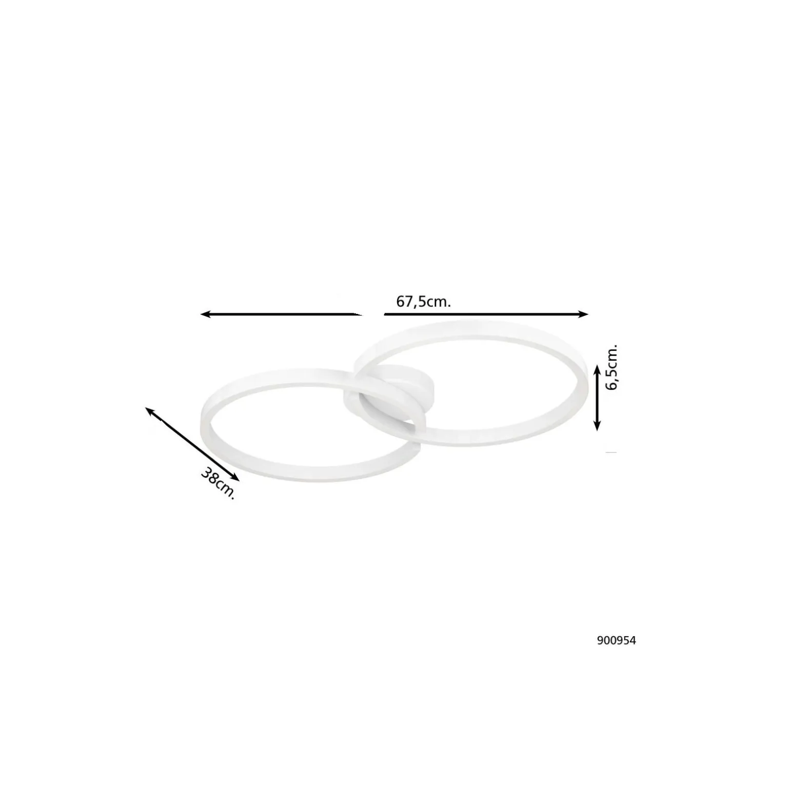 Eglo Taklampa Amandolo Stål Vit 19.5W 2400lm - 827-865 Justerbar Vit + RGB | Dimbar