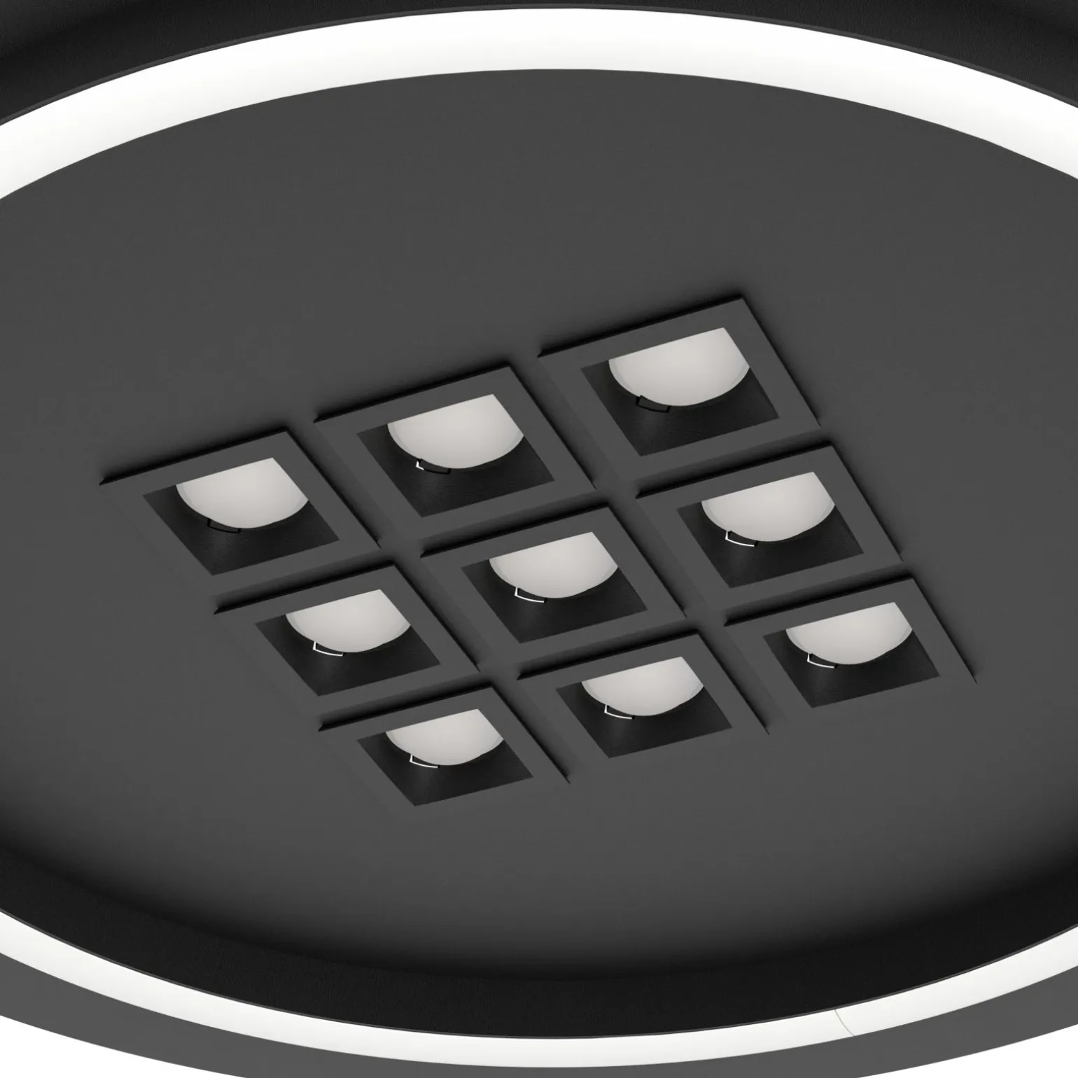 Eglo Taklampa Balazote Stål Svart 205W 3425lm - 827-865 Justerbar Vit | 380mm - Dimbar