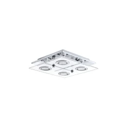 Eglo Taklampa Cabo Rostfritt Stål Krom 4x2.8W 4x250lm - 830 Varm Vit | IP20 - Inkl. 4x GU10