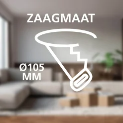 Eglo Taklampa Fueva 6 Plast Vit 5W 620lm - 827-865 Justerbar Vit | 120mm - IP44 - Dimbar