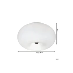 Eglo Taklampa Optica Stål Satin Nickel | Passande för 2x E27