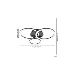 Eglo Taklampa Parrapos-Z Stål Svart 11W 4300lm - 830-865 Justerbar Vit | IP20 - Zigbee Dimbar