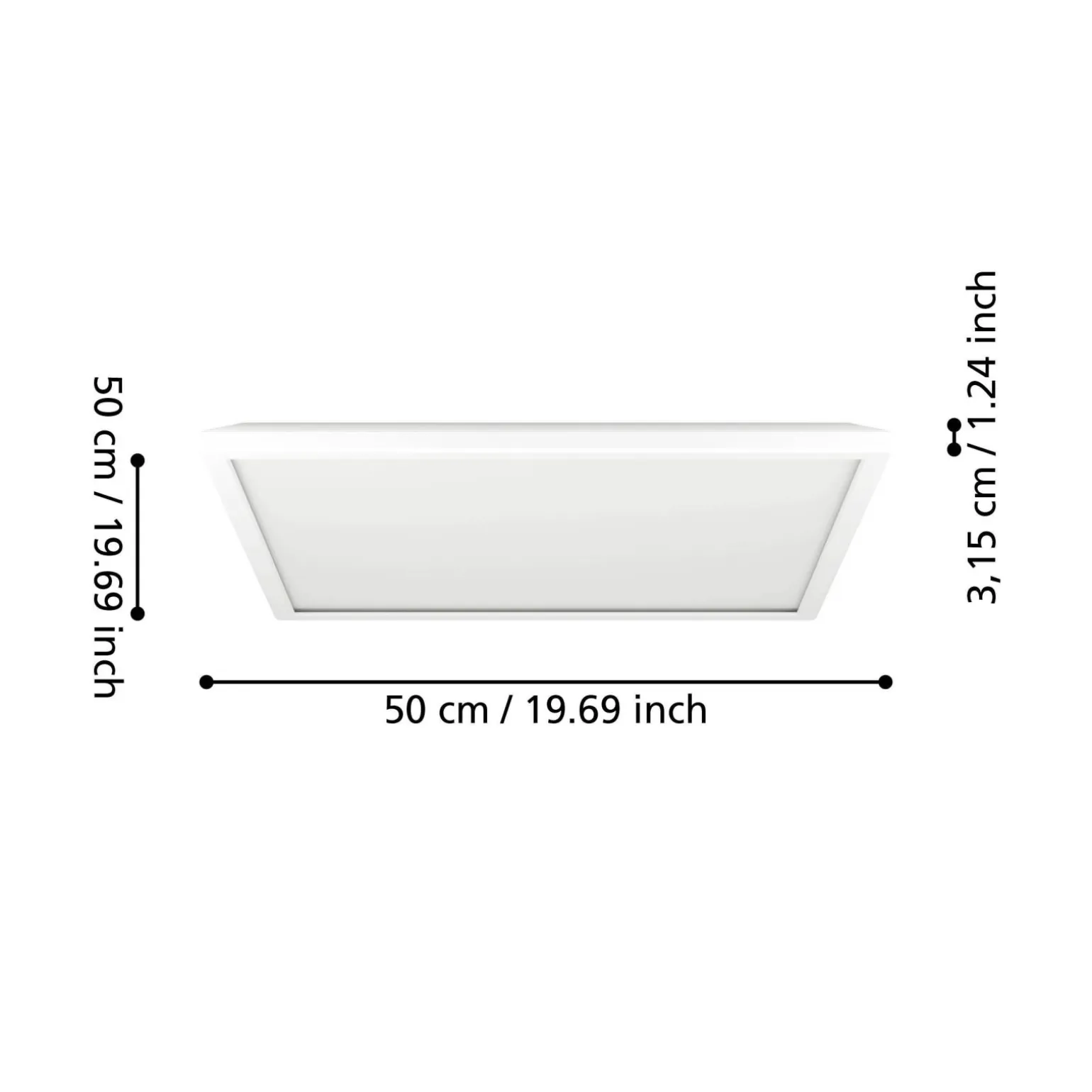 Eglo Taklampa Rovito Plast Vit 17W 2800lm - 827-865 Justerbar Vit | IP44