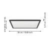 Eglo Taklampa Rovito-r Plast Svart 17W 2800lm - 827-865 Justerbar Vit | IP44 - Dimbar
