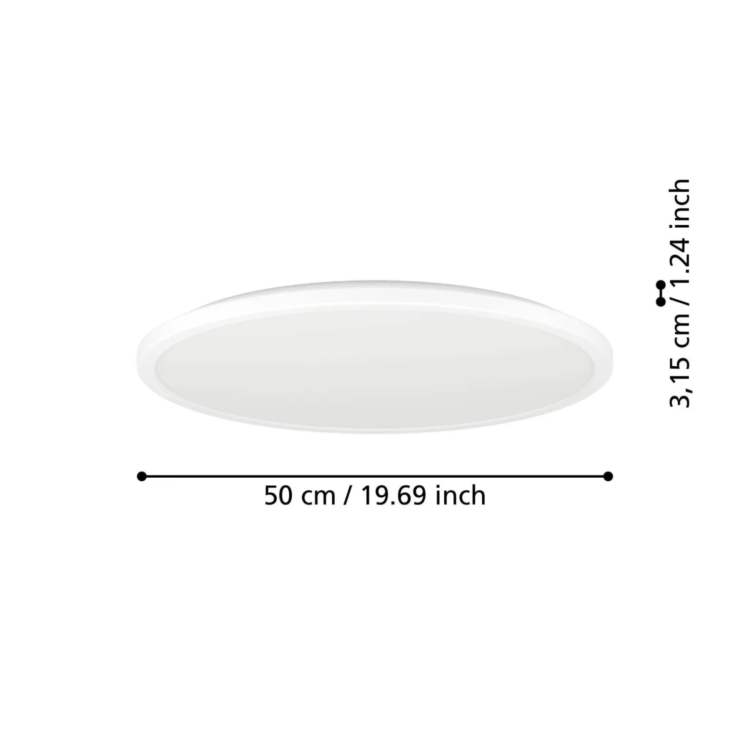 Eglo Taklampa Rovito-r Plast Vit 168W 2900lm - 827-865 Justerbar Vit | 500mm - IP44 - Dimbar