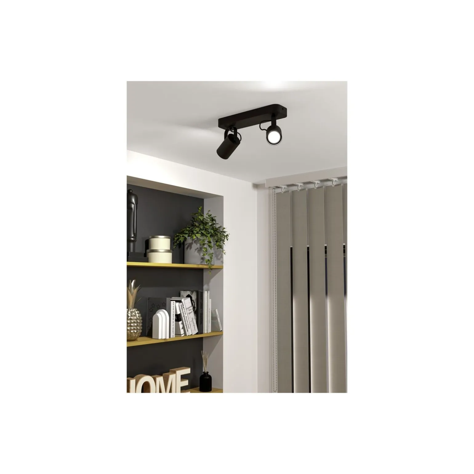 Eglo Taklampa Sorego Stål Svart 2x2.8W 2x250lm - 830 Varm Vit | IP20 - Inkl. 2x GU10
