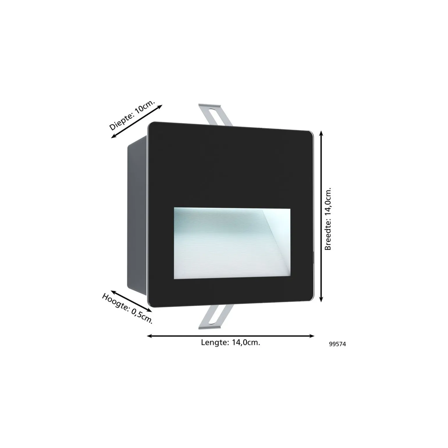 Eglo Vägglampa Aracena Aluminium Svart 3W 500lm - 840 Kallvit