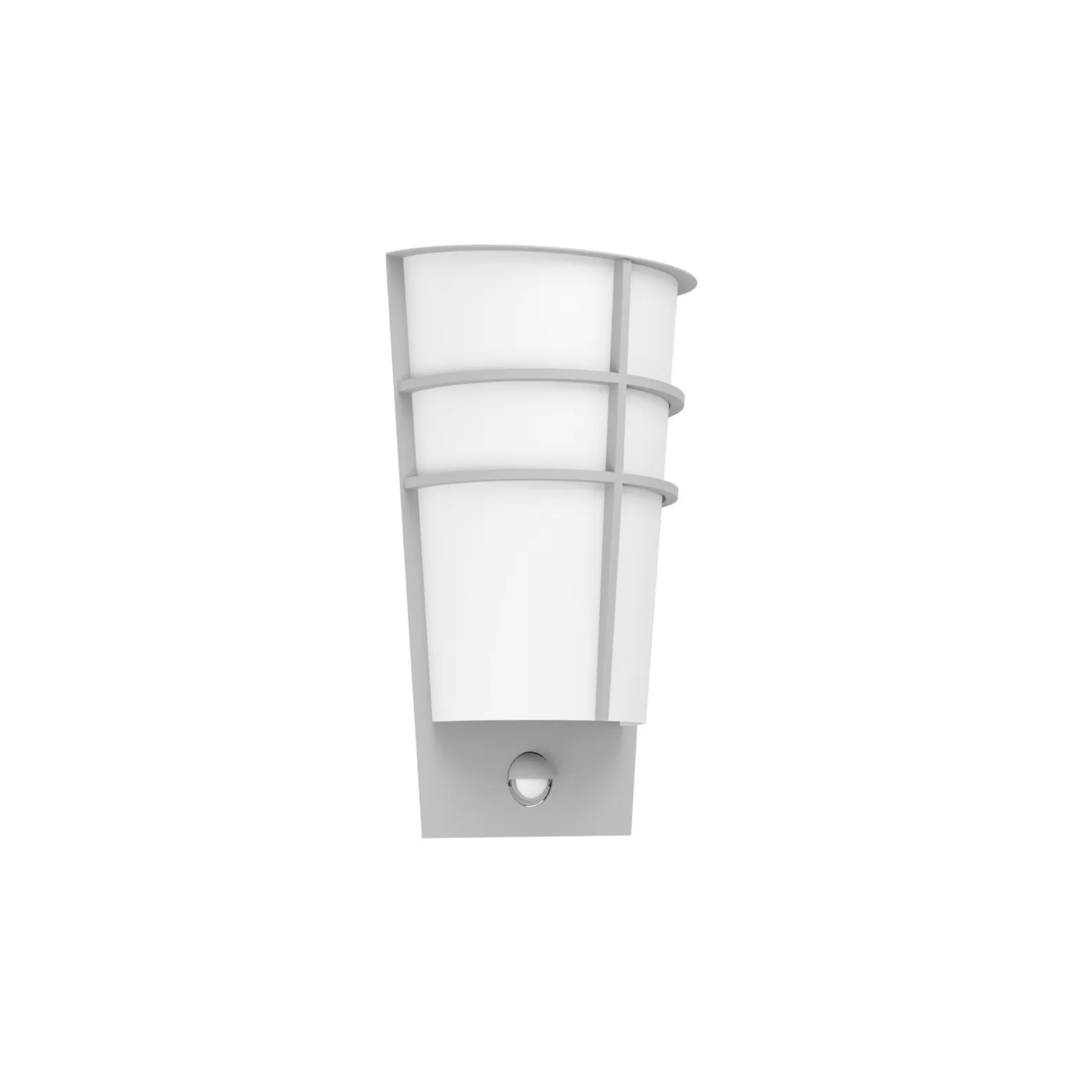 Eglo Vägglampa Breganzo 1 Stål Silver 2W 230lm - 830 Varm Vit | IP44 - Rörelse- och Ljussensor
