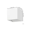 Eglo Vägglampa Calpi 3 Aluminium Vit Up & Down 2.8W 420lm - 830 Varm Vit | IP54