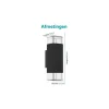 Eglo Vägglampa Castelnuovo Aluminium Svart Up & Down | IP65 - Passande för 1x GU10