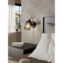Eglo Vägglampa Dellow Stål Svart | Passande För 1x E27