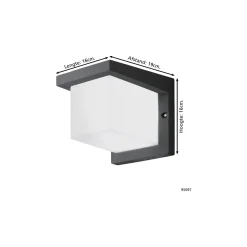 Eglo Vägglampa Desella 1 Aluminium Antracit 10W 1200lm - 830 Varm Vit | IP55