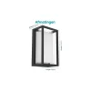 Eglo Vägglampa Genovese Aluminium Svart 10W 1050lm - 865 Dagsljus | IP65