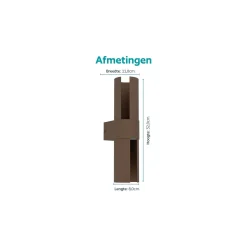 Eglo Vägglampa Montelauro Aluminium Rostig Up & Down 7W 800lm - 865 Dagsljus | IP65