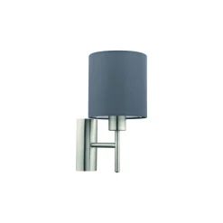 Eglo Vägglampa Pasteri Stål Satin Nickel | IP20 - Passande för 1x E27