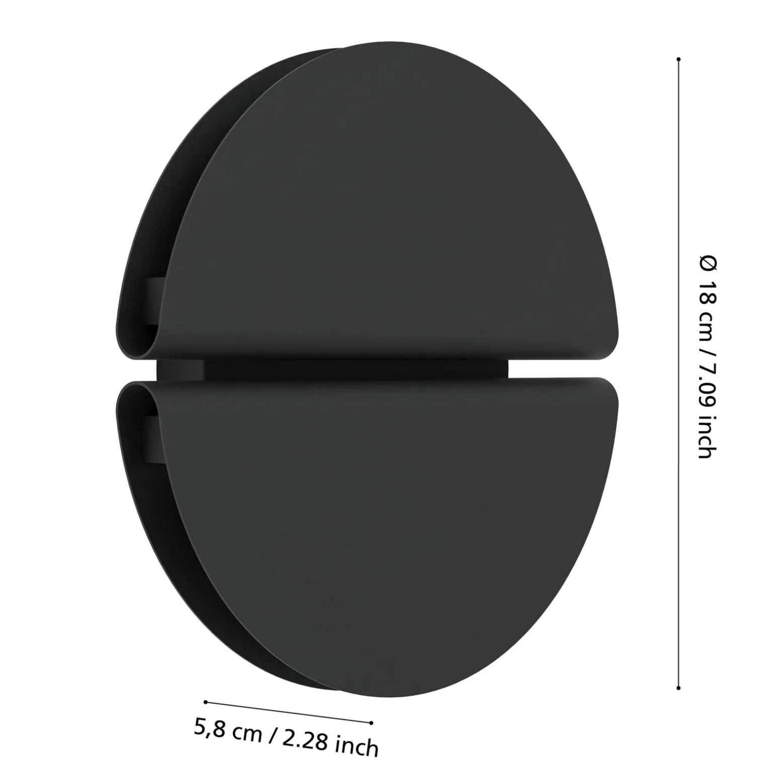Eglo Vägglampa Pianosa Rostfritt Stål Svart 45W 620lm - 827-865 Justerbar Vit | IP44