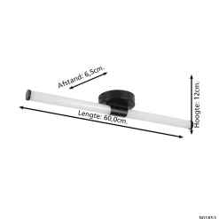 Eglo Vägglampa Ramola Stål Svart 11W 1200lm - 830-865 Justerbar Vit | IP44