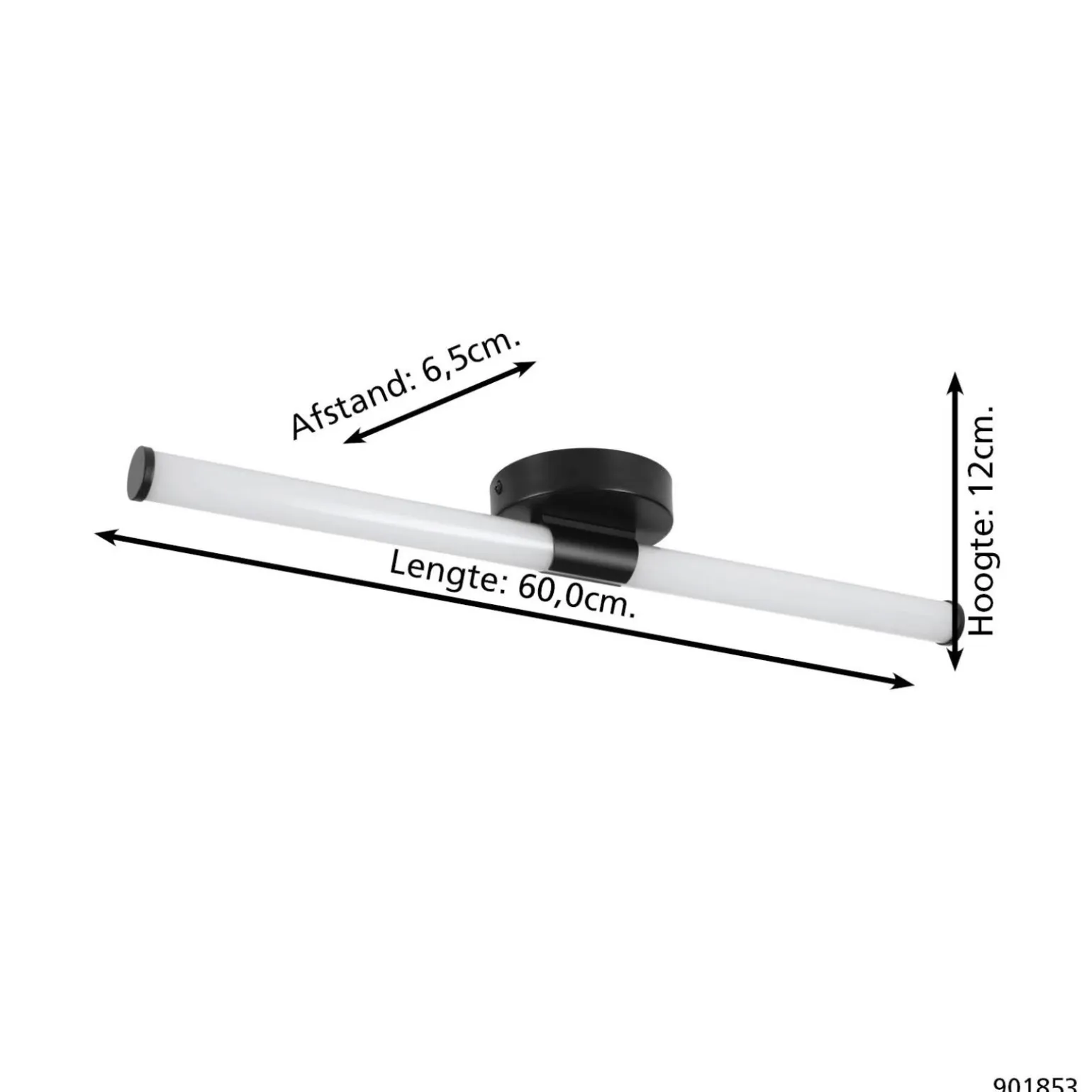 Eglo Vägglampa Ramola Stål Svart 11W 1200lm - 830-865 Justerbar Vit | IP44