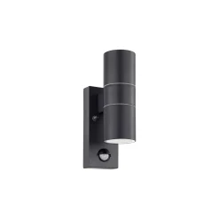 Eglo Vägglampa Riga 5 Stål Antracit Up & Down 2W 250lm - 830 Varm Vit | IP44 - Rörelsesensor