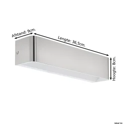 Eglo Vägglampa Sania 4 Aluminium 12W 1400lm - 830 Varm Vit