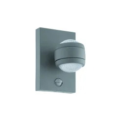 Eglo Vägglampa Sesimba 1 Stål Silver Up & Down 3W 330lm - 830 Varm Vit | IP44 - Rörelse- och Ljussensor